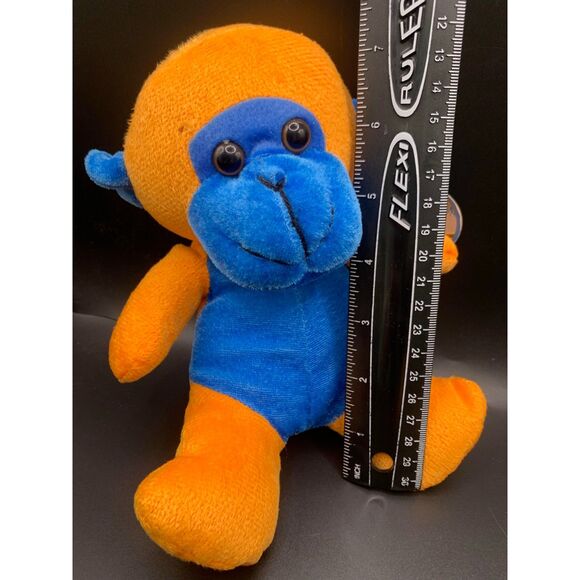 Animal Pals Orange and Blue Monkey 7-1/2'' Plush - Picture 2 of 3